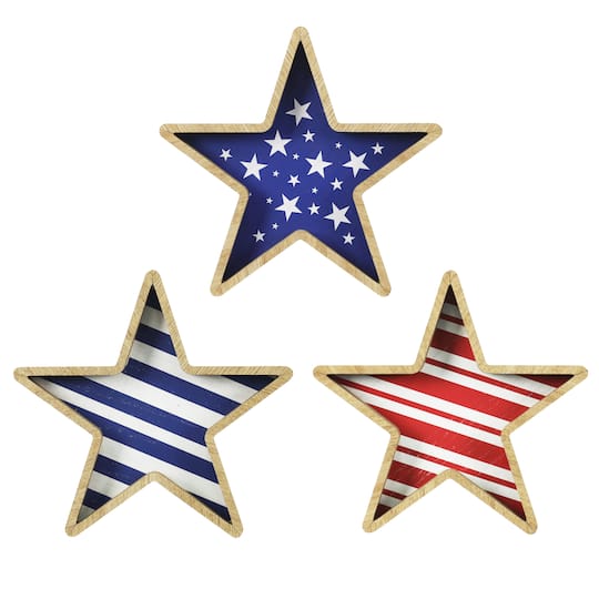 Assorted 11.5&#x22; Patriotic Star Tabletop D&#xE9;cor by Celebrate It&#x2122;